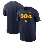 West Virginia Nike Primary Logo Cotton Tee